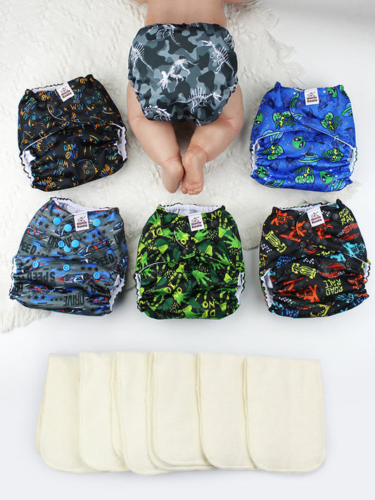 POCKET DIAPER 3.0 WITH INSERTS - 6 PACK(Games and Aliens)