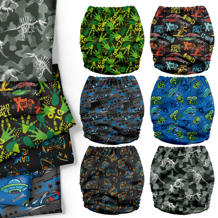 POCKET DIAPER 3.0 WITH INSERTS - 6 PACK(Games and Aliens)
