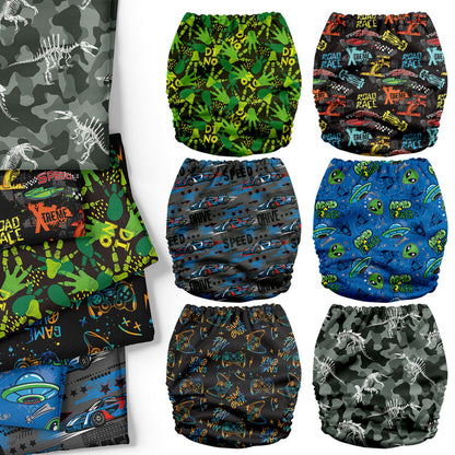 POCKET DIAPER 3.0 WITH INSERTS - 6 PACK(Games and Aliens)