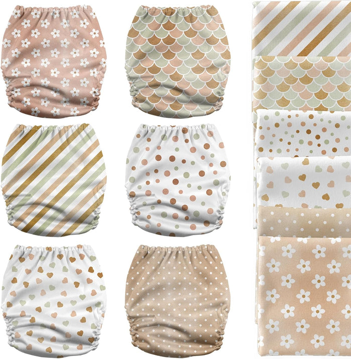 POCKET DIAPER 3.0 WITH INSERTS - 6 PACK(Shallow World)