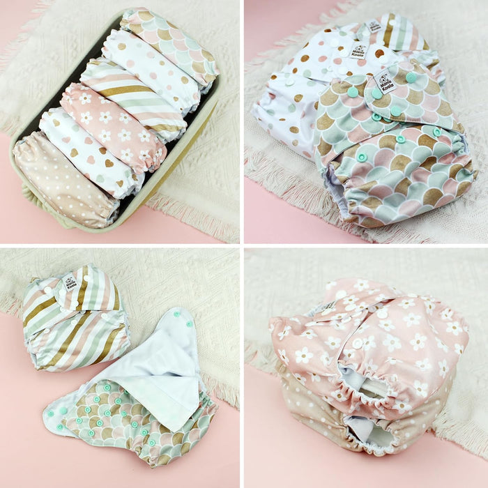 POCKET DIAPER 3.0 WITH INSERTS - 6 PACK(Shallow World)