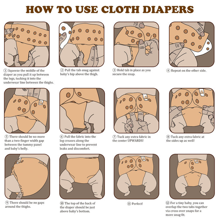 POCKET DIAPER 3.0 WITH INSERTS - 6 PACK(Shallow World)