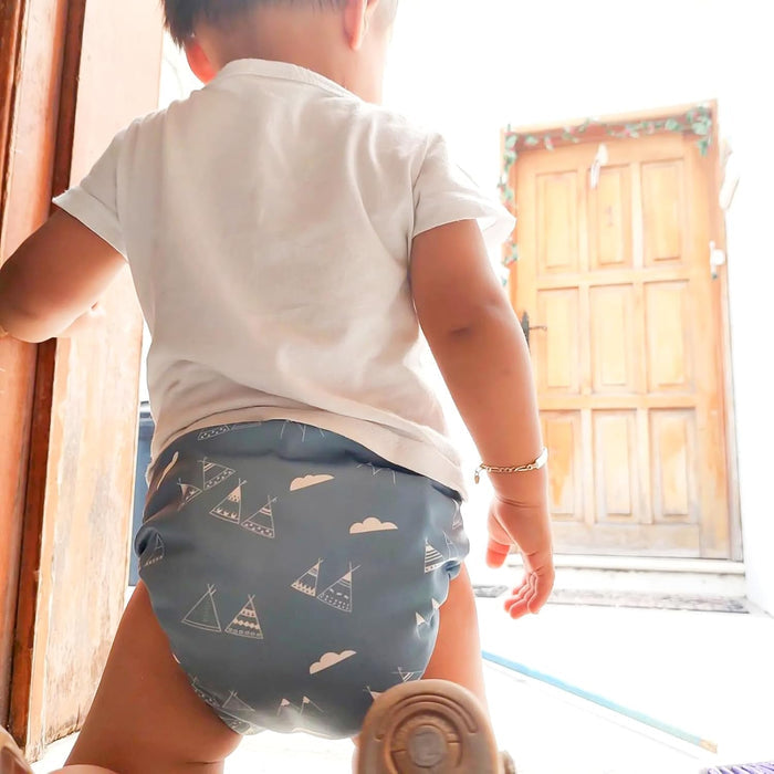 POCKET DIAPER 3.0 WITH INSERTS - 6 PACK(The Gray Sky)