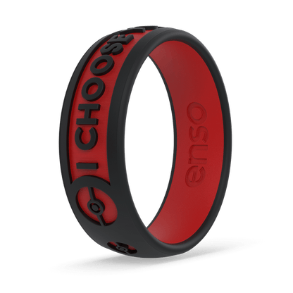 Pokemon Silicone Ring - Poké Ball - Obsidian/Red