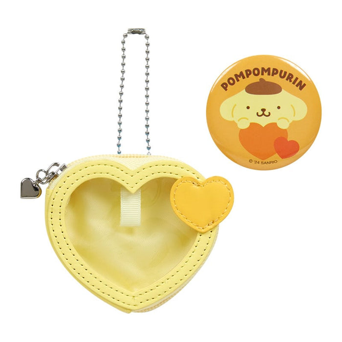 Pompompurin Mini Pouch and Pin Set (Big Heart Series) Bags Japan Original