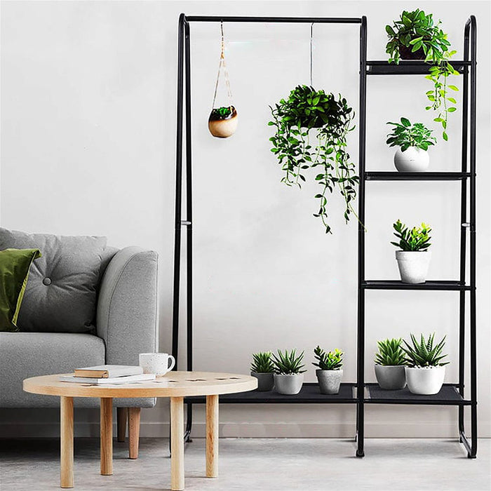 Portable Clothes Rack Garment Hanging Stand Closet Storage Organiser Shelf Home -Home Living Store - -