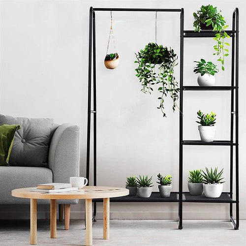 Portable Clothes Rack Garment Hanging Stand Closet Storage Organiser Shelf Home -Home Living Store - -