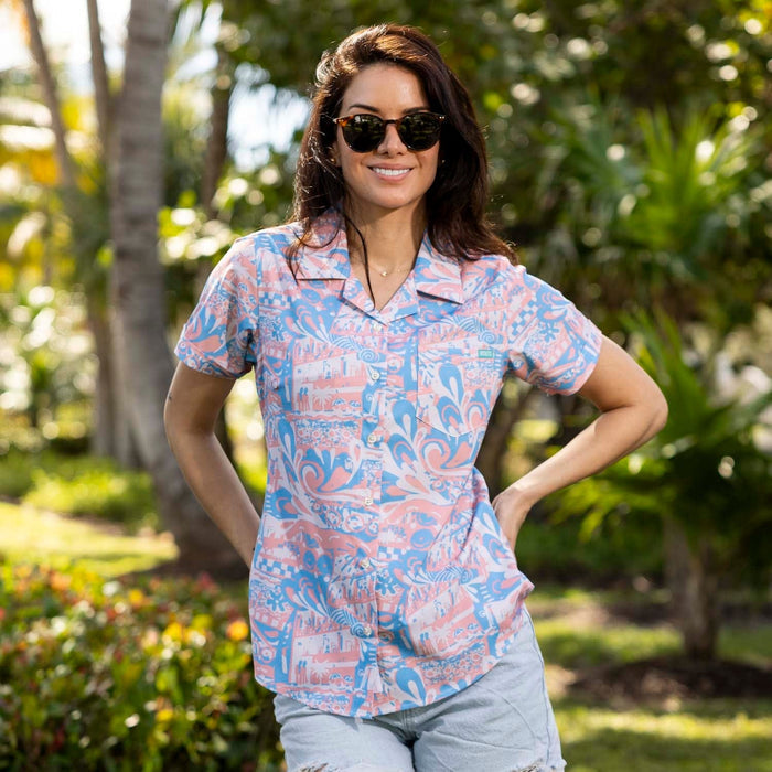 RSVLTS RSVLTS Women's Short Sleeve Shirt Positano – Women's KUNUFLEX Short Sleeve Shirt Positano – Women's KUNUFLEX Short Sleeve Shirt