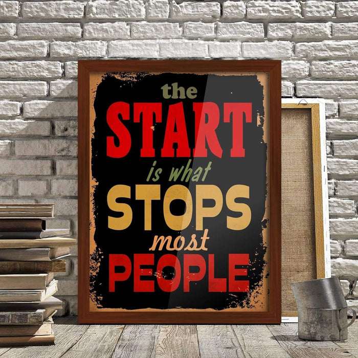 Poster Hub The Start Motivational Art Decor