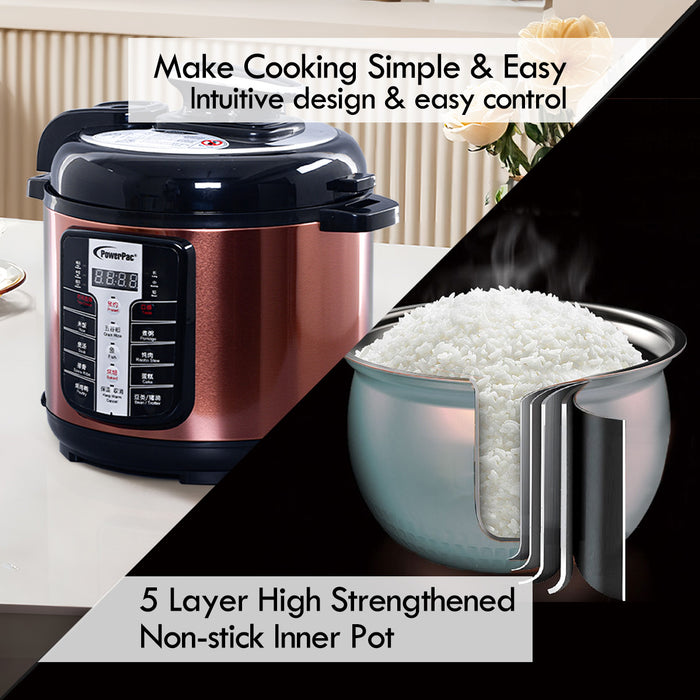 PowerPac 6L Electric Pressure Cooker 6.0L (PPC611+SSPOT)