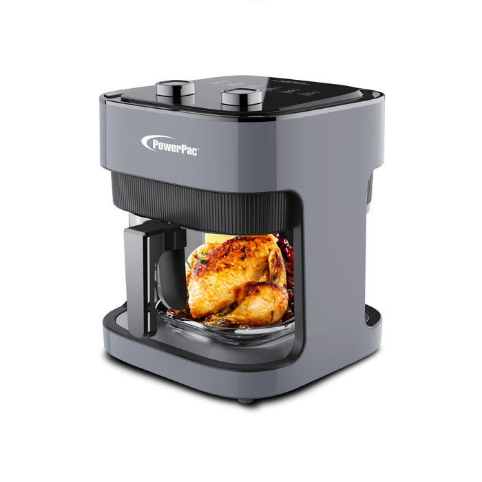 PowerPac Air Fryer 4.8L with Tempered Glass Basket (PPAF345)