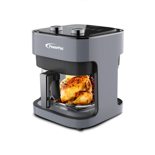 PowerPac Air Fryer 4.8L with Tempered Glass Basket (PPAF345)