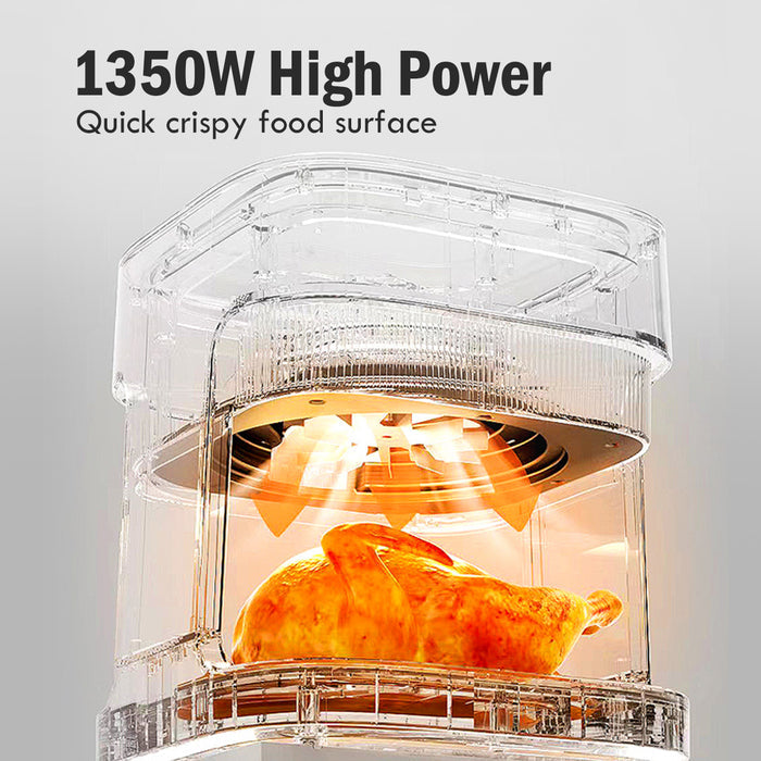 PowerPac Air Fryer 4.8L with Tempered Glass Basket (PPAF345)