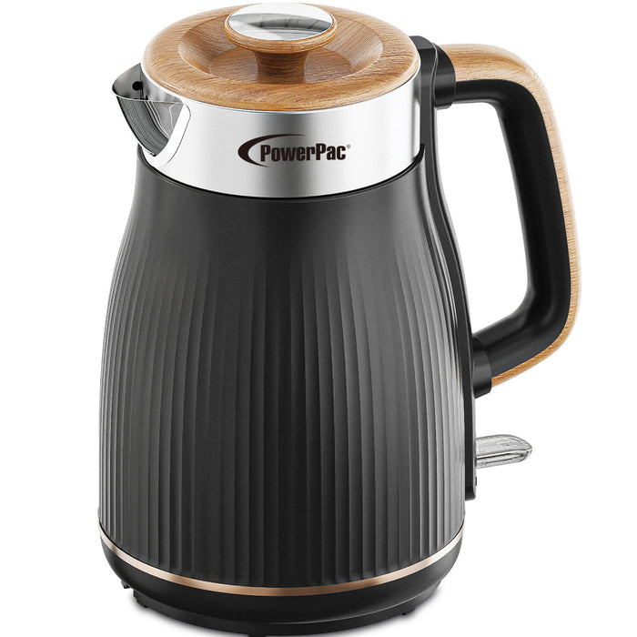 PowerPac Cordless Kettle Jug, Electric Kettle Jug 1.8L Cool Touch Insulation (PPJ2030)Black