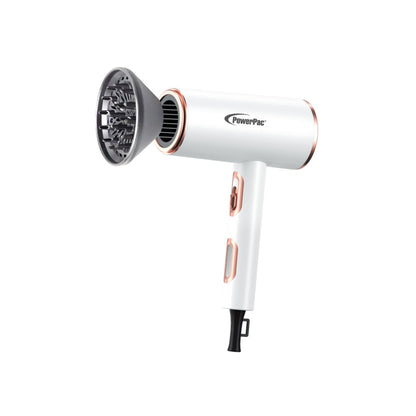 PowerPac DC High Speed Motor Hair Dryer with Diffuser, 2200W (PPH1327A)