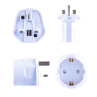 PowerPac European 2-Round-Pin Adapter with 3-Pin Plug, PMS9680