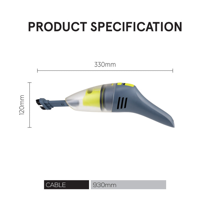 PowerPac Handheld Vacuum Cleaner,  Wet & Dry Vacuum Cleaner, Vacuum Cleaner With HEPA Filter (PPV605)