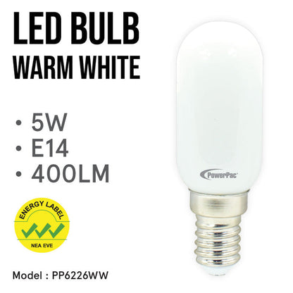 PowerPac LED Bulb, Picture Frame Bulb 5W E14 Warm White (PP6226WW)