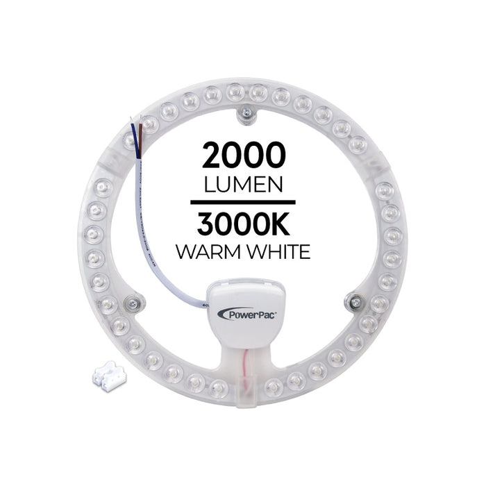 PowerPac LED Ceiling Lamp, Round Light, Circular Tube  24 Watts Warm white (PPC240WW)
