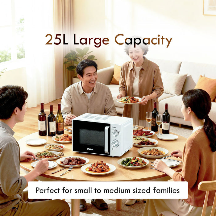 PowerPac Microwave oven 25L With 4 Power Level and Defrost Function (PPT725WH)