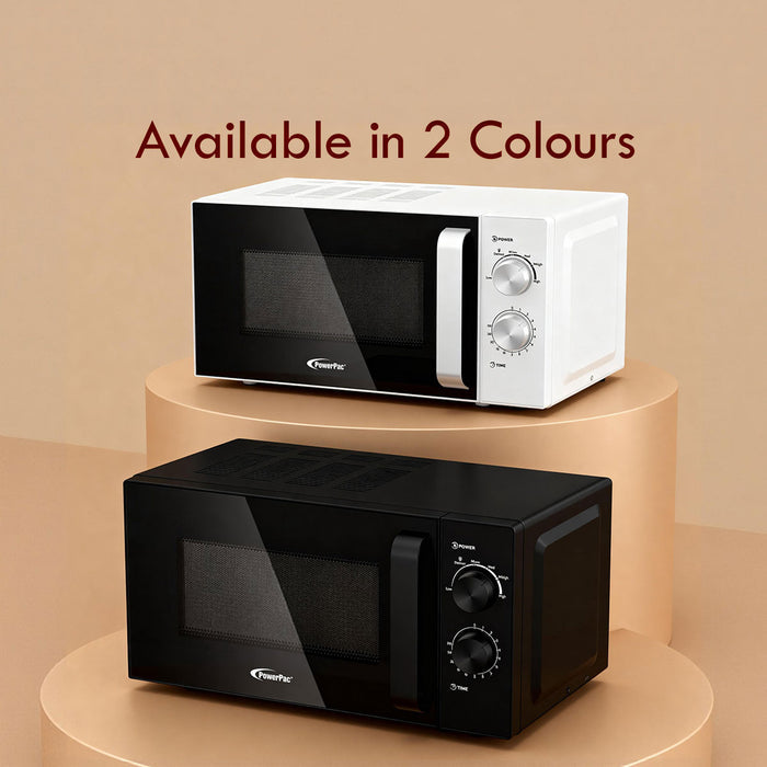 PowerPac Microwave oven 25L With 4 Power Level and Defrost Function (PPT725WH)