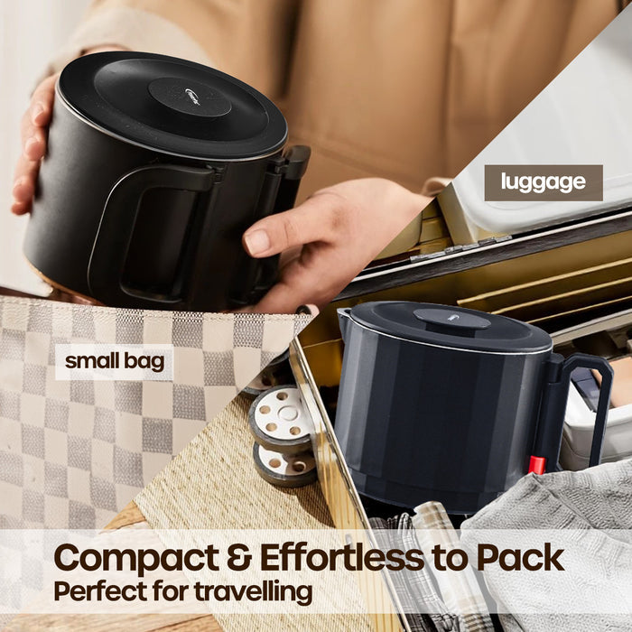 PowerPac Travel Jug, Universal Kettle Jug, Travel Jug, Stainless Steel Multi Cooker, Foldable Jug, Kettle Jug (PPJ2025)