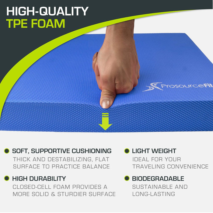 ProSource Exercise Balance Pad NonSlip Cushioned Foam Mat Knee Pad 15.5x12.5