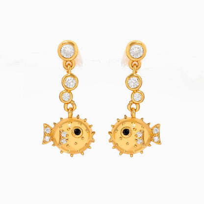 Pufferfish Dangle Earrings