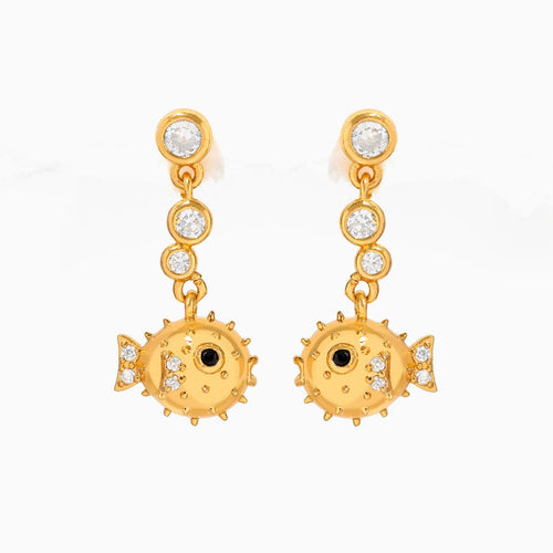 Pufferfish Dangle Earrings