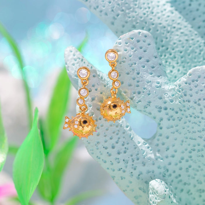 Pufferfish Dangle Earrings