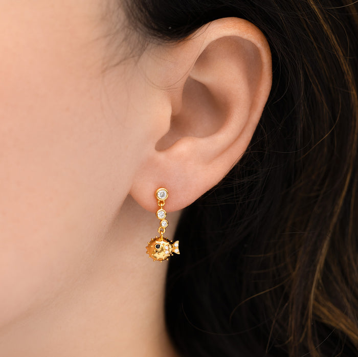 Pufferfish Dangle Earrings