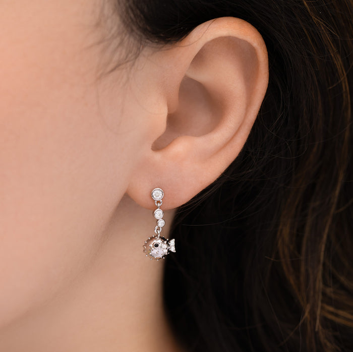 Pufferfish Dangle Earrings