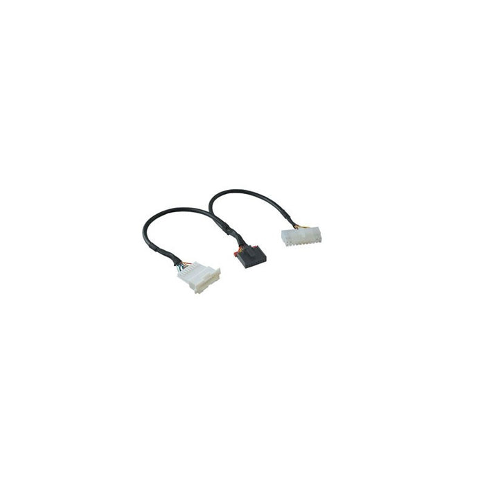A black 9-pin adapter cable with white connectors on both ends.