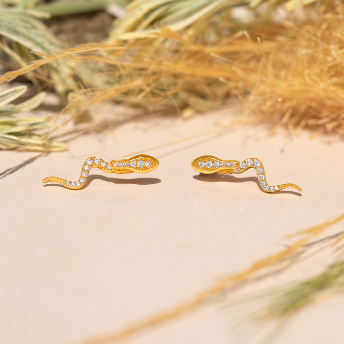 Python Ear Jacket Earrings