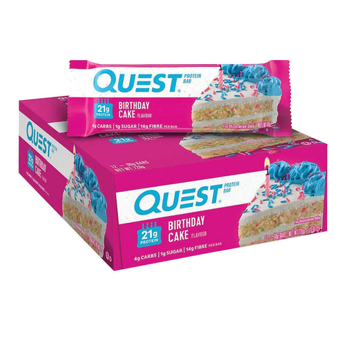 Quest Birthday Cake Protein Bar - 12 Count