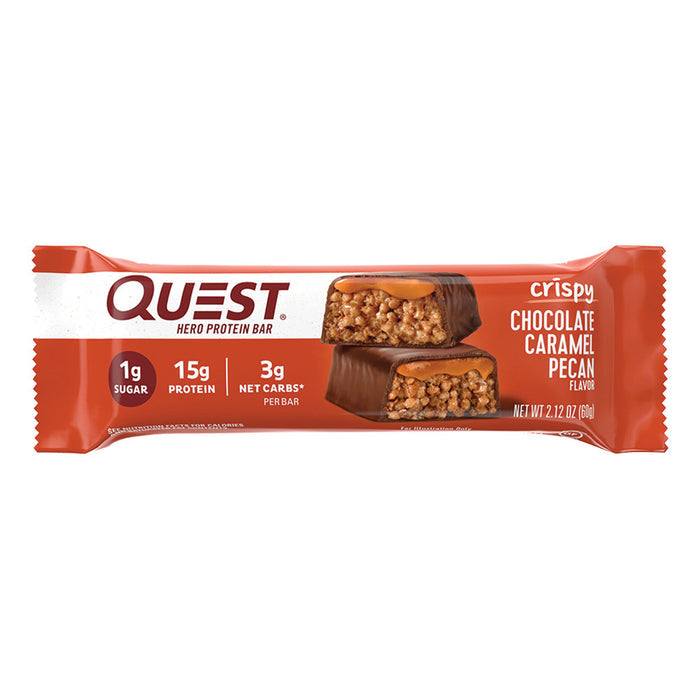 Quest Hero Chocolate Caramel Pecan Protein Bar - 12 Count