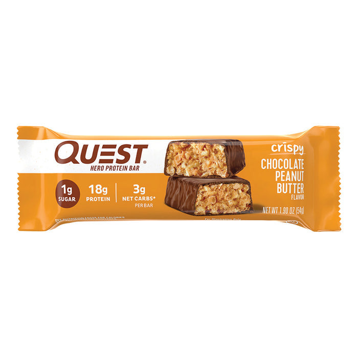 Quest Hero Chocolate Peanut Butter Protein Bar - 12 Count