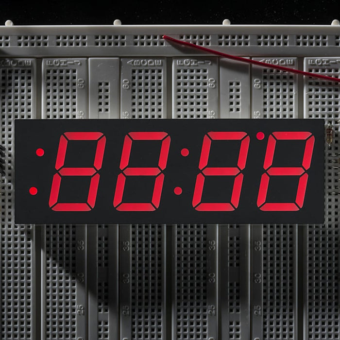 Red 7-segment clock display - 1.2" digit height by Adafruit - The Pi Hut
