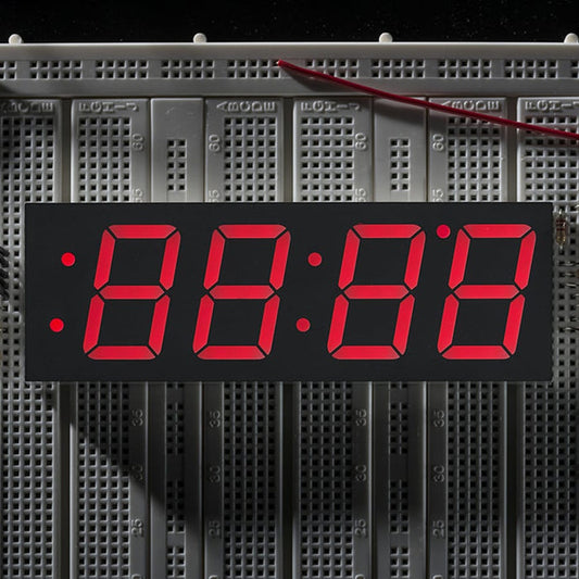 Red 7-segment clock display - 1.2" digit height by Adafruit - The Pi Hut