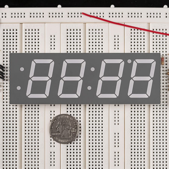 Red 7-segment clock display - 1.2" digit height by Adafruit - The Pi Hut
