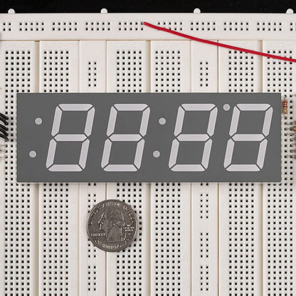 Red 7-segment clock display - 1.2" digit height by Adafruit - The Pi Hut