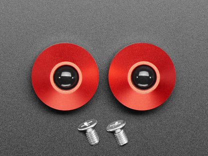 Red Anodized Aluminum Bumper Feet - Pack of 2 by The Pi Hut - The Pi Hut