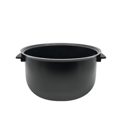 Black nonstick replacement inner pot with side handles for Cuckoo rice cookers. (INNERPOT-CR-0810F)