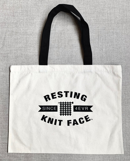 RESTING KNIT FACE TOTEBAG And PIN!