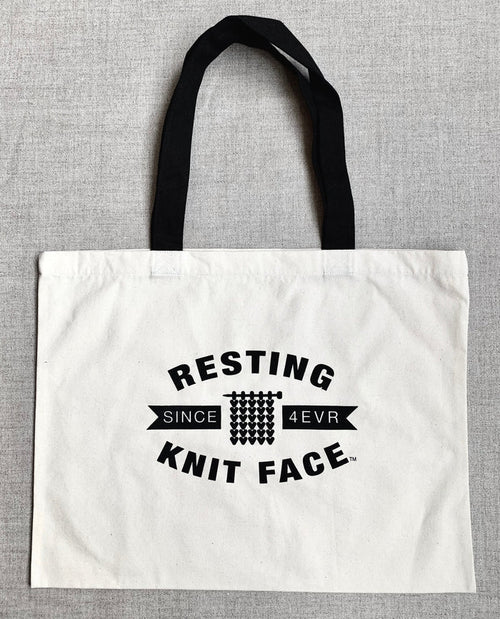 RESTING KNIT FACE TOTEBAG And PIN!