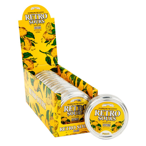 Retro Sours Citrus Hard Candy Tins - 8 Count