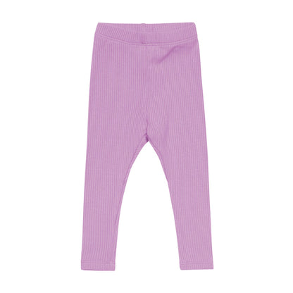 Ribbed Leggings in Poi purple