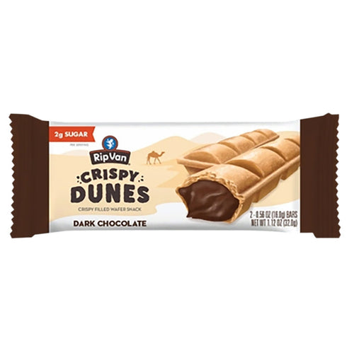 RIP VAN Vanilla Crispy Dunes Dark Chocolate Candy Bar - 12 Count