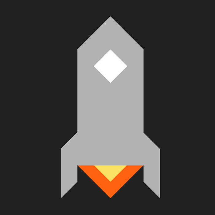 Rocket Block in 2 sizes 9 inch and 18 inch - PDF Pattern