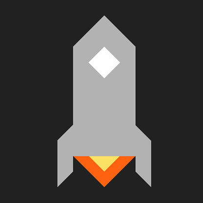 Rocket Block in 2 sizes 9 inch and 18 inch - PDF Pattern